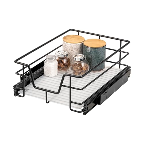 bremermann Teleskopschublade 40 cm mit Einlegeboden, Küchenschublade zum Nachrüsten, Vollauszug mit Teleskop-Schienen, Schrankauszug ideal für Küche, Bad & Schlafzimmer, aus Metall, schwarz bremermann Teleskopschublade 40 cm mit Einlegeboden, Küchenschublade zum Nachrüsten, Vollauszug mit Teleskop-Schienen, Schrankauszug ideal für Küche, Bad & Schlafzimmer, aus Metall, schwarz von bremermann