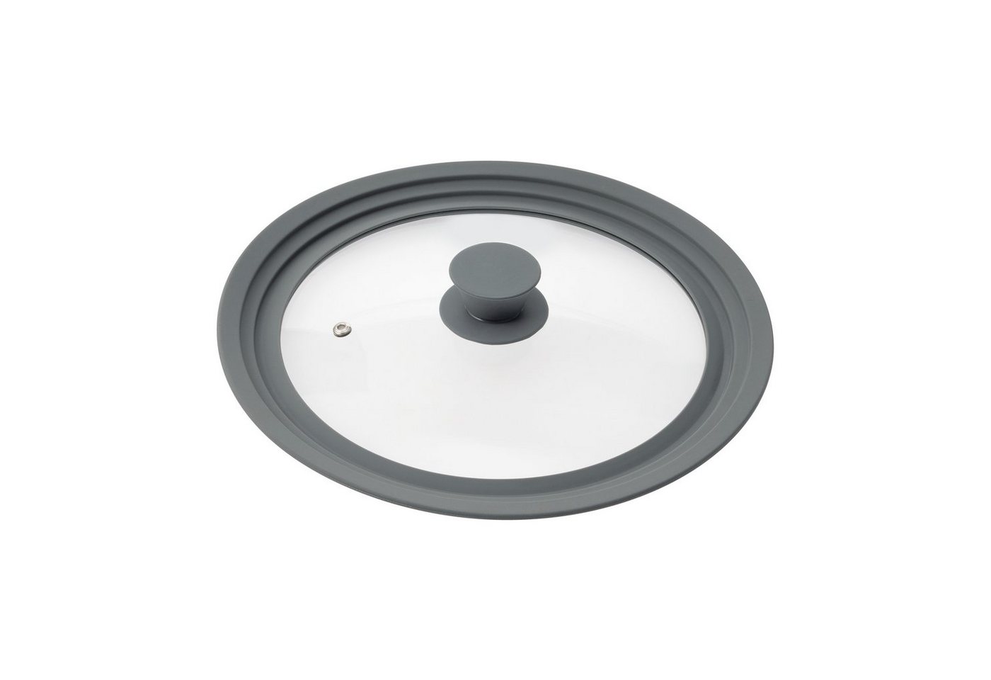 bremermann Universaldeckel Universal-Glasdeckel mit Silikonrand, 24/26/28 cm, mittel (grau) von bremermann
