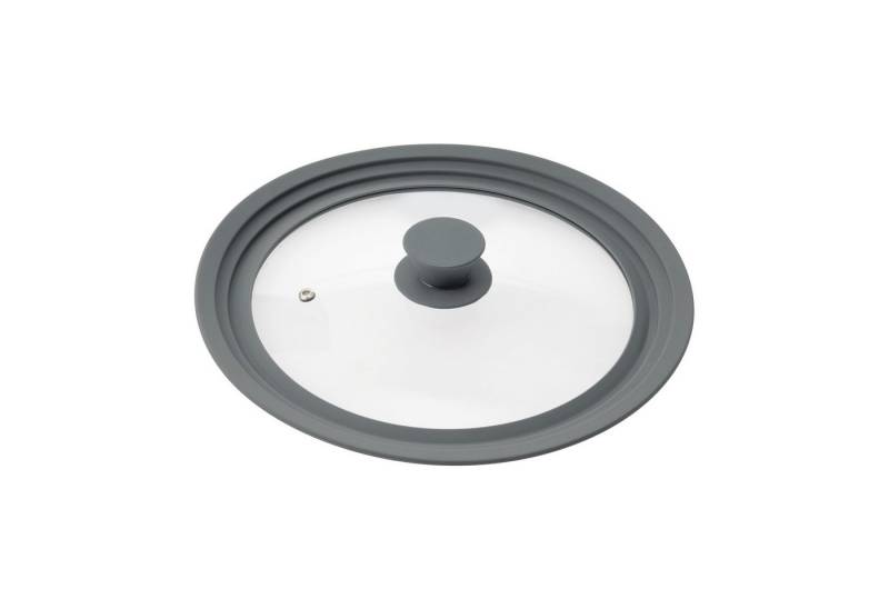 bremermann Universaldeckel Universal-Glasdeckel mit Silikonrand, 24/26/28 cm, mittel (grau) von bremermann
