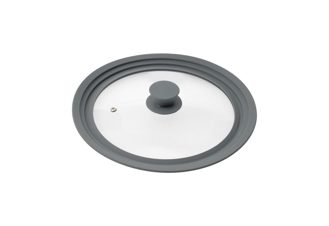 bremermann Universaldeckel Universal-Glasdeckel mit Silikonrand, 24/26/28 cm, mittel (grau) von bremermann