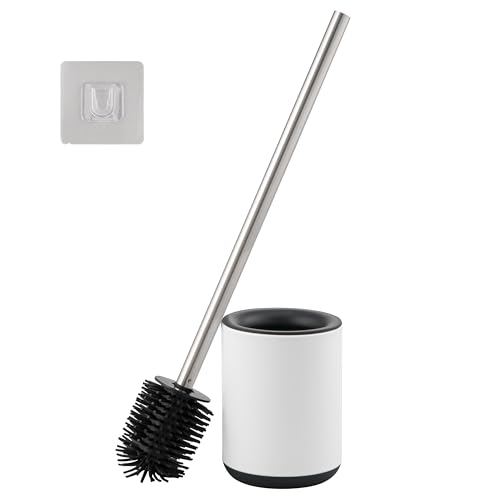 WC-Garnitur BARBENA, weiß, mit Flexibler 3in1 Bürste aus elastischem TPR-Material mit Wandhalterung // WC-Bürste Edelstahlgriff WC-Garnitur BARBENA, weiß, mit Flexibler 3in1 Bürste aus elastischem TPR-Material mit Wandhalterung // WC-Bürste Edelstahlgriff von bremermann