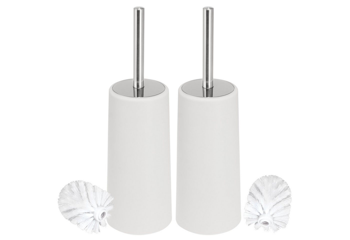 bremermann WC-Reinigungsbürste WC-Bürste Kunststoff 2er Set, weiß, (2-tlg) von bremermann