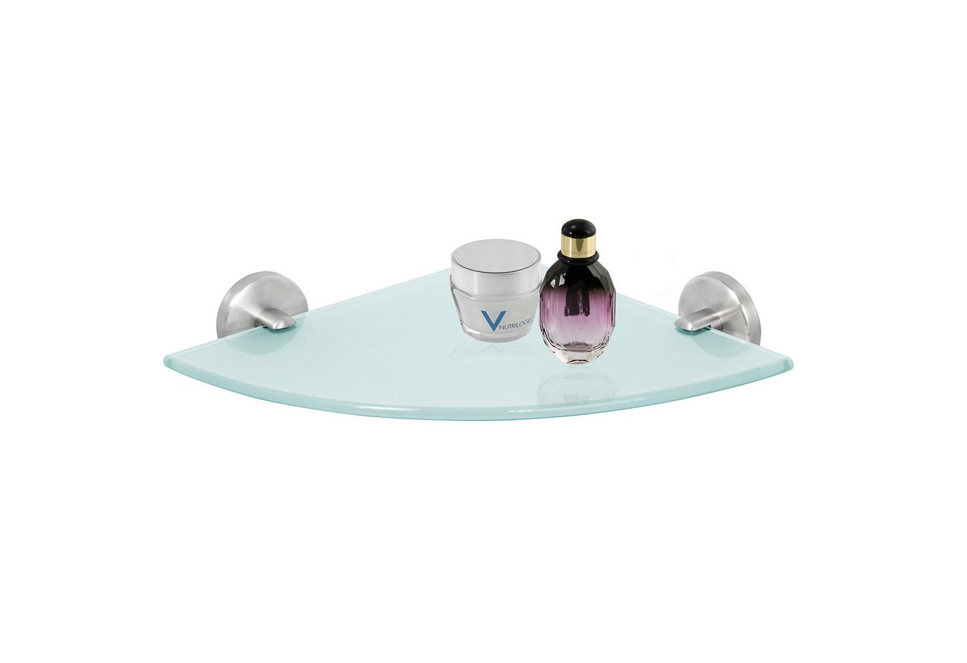 bremermann Wandregal Bad-Serie PIAZZA - aus Glas und Edelstahl matt von bremermann