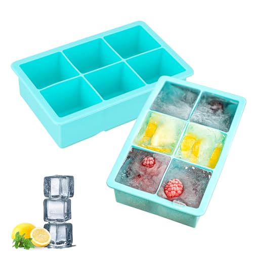 bremermann XXL 6er Silikon-Eiswürfelform, 2er-Set // 2 Stück für je 6 XXL Eiswürfel ca. 4 x 4,5 cm // Eisbereiter bremermann XXL 6er Silikon-Eiswürfelform, 2er-Set // 2 Stück für je 6 XXL Eiswürfel ca. 4 x 4,5 cm // Eisbereiter von bremermann