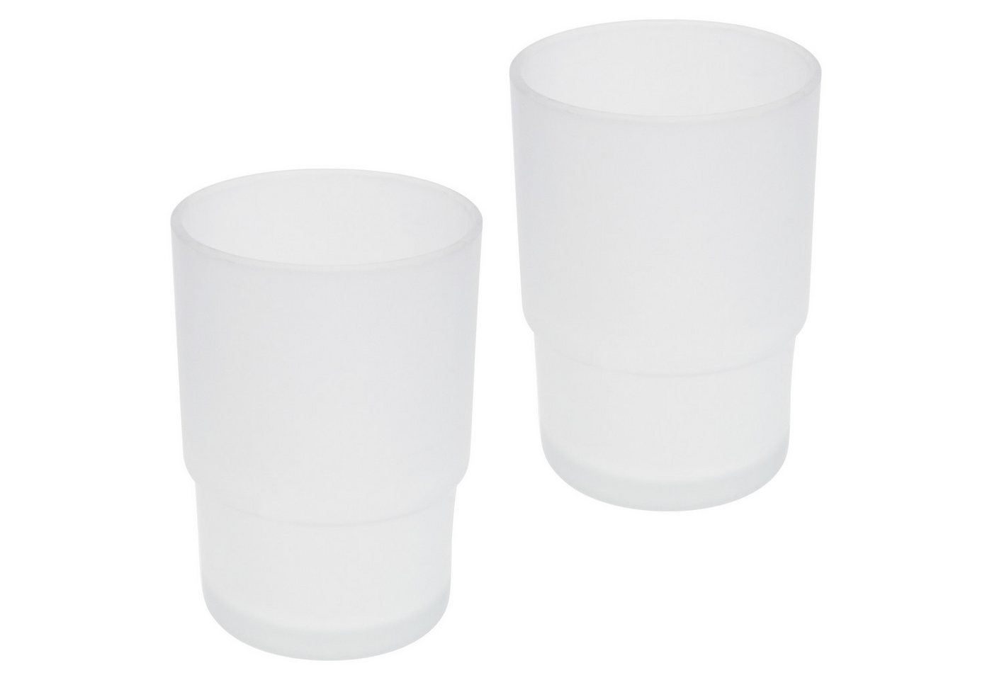 bremermann Zahnputzbecher Bad-Serie PIAZZA & LUCENTE - Glasbecher 2er Set, (2-St) von bremermann