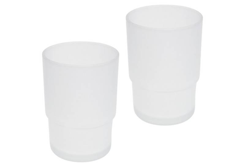 bremermann Zahnputzbecher Bad-Serie PIAZZA & LUCENTE - Glasbecher 2er Set, (2-St) von bremermann