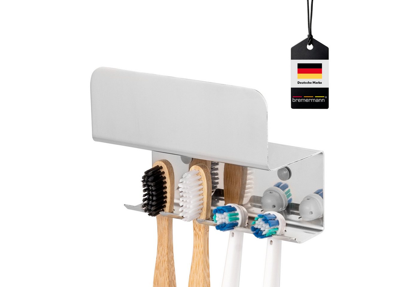 bremermann Zahnputzbecher Zahnbürstenhalter PUREZZA zum Kleben oder Bohren, Edelstahl hochglanz bremermann Zahnputzbecher Zahnbürstenhalter PUREZZA zum Kleben oder Bohren, Edelstahl hochglanz von bremermann
