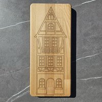 Apérobrettchen Des Elsässer Hauses - Holztablett Handgefertigter Untersetzer Made in France Geschenkidee Schneidebrett von bretzheim
