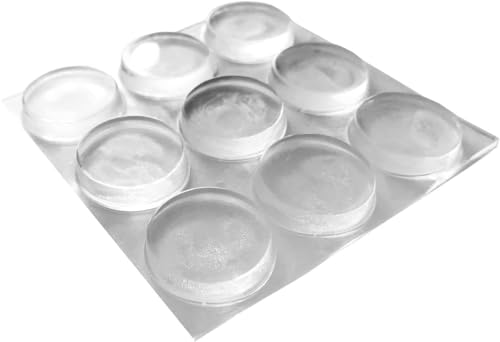 Gummi-Nestchen aus transparentem Silikon, Durchmesser 20 mm, Dicke 6 mm, Nestchen für Türen, Möbel, Schubladen, Schrank, Fenster - 9 Stück von bricoleva.it