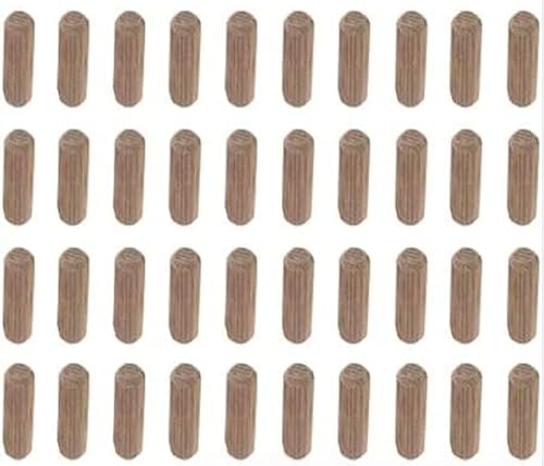 Kupplungsstecker aus Holz, Dübel aus Holz für Bohrung - gerillte Holzstifte für Möbel, Schubladen und Regale für Möbel und Heimwerker (40 Stück - 10 x 40 mm) von bricoleva.it