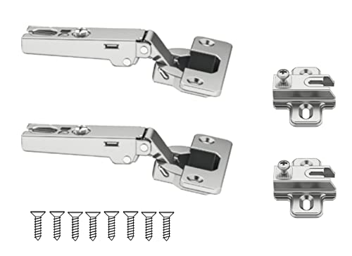 Set mit 2 Scharnieren plus verstellbarer Basis und Schrauben – Reißverschluss für Schrank, Küche, Nachttische und Schubladen, einfache und schnelle Montage von bricoleva.it