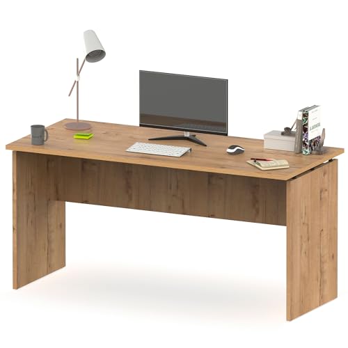 briebe Schreibtisch, Computertisch, Büro, Arbeitszimmer 76 x 155 x 68 cm (H x B x T), Büro, Zimmer, Schreibtisch, Zenith Eiche Gold von briebe