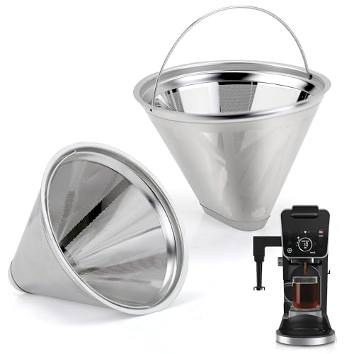 Wiederverwendbarer Kaffeefilter Nr. 4 Kegel-Kaffeemaschinenfilter, 304 Edelstahl, Ersatz-Permanentkorbfilter für Ninja Coffee Bar Brewer Ninja CFP301 DualBrew Ninja Kaffeemaschinen Wiederverwendbarer Kaffeefilter Nr. 4 Kegel-Kaffeemaschinenfilter, 304 Edelstahl, Ersatz-Permanentkorbfilter für Ninja Coffee Bar Brewer Ninja CFP301 DualBrew Ninja Kaffeemaschinen von brikinte