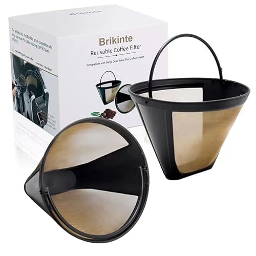 Wiederverwendbarer Kaffeefilter für Ninja Dual Brew Pro Kaffeemaschine, 2 Stück, permanenter Ersatz-Kaffeemaschine, Filter, kompatibel mit Ninja CFP301 DualBrew Pro Specialty Kaffeemaschine Wiederverwendbarer Kaffeefilter für Ninja Dual Brew Pro Kaffeemaschine, 2 Stück, permanenter Ersatz-Kaffeemaschine, Filter, kompatibel mit Ninja CFP301 DualBrew Pro Specialty Kaffeemaschine von brikinte