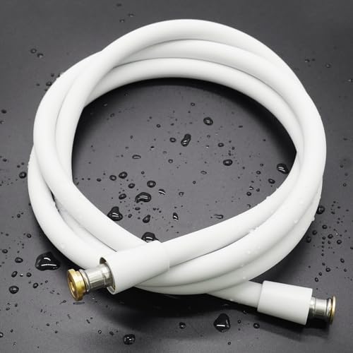 Duschschlauch 2m mit Verdrehschutz, Besonders weicher Silikon Duschschlauch, Brauseschlauch Extrem Flexibel, 1/2", Weiß Duschschlauch 2m mit Verdrehschutz, Besonders weicher Silikon Duschschlauch, Brauseschlauch Extrem Flexibel, 1/2", Weiß von briskspring