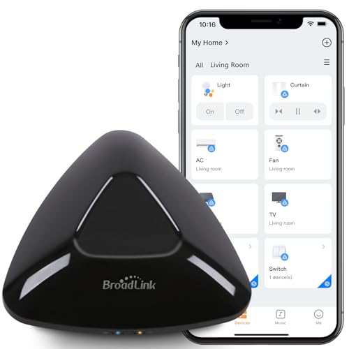 Broadlink RM MAX Smart Home Hub – Universalfernbedienung mit 2.4GHz Wi-Fi & BLE, IR-/RF 433MHz Hub für TV, Klimaanlage & Jalousien, kompatibel mit Alexa & Google Home Broadlink RM MAX Smart Home Hub – Universalfernbedienung mit 2.4GHz Wi-Fi & BLE, IR-/RF 433MHz Hub für TV, Klimaanlage & Jalousien, kompatibel mit Alexa & Google Home von broadlink