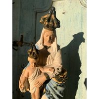 Mooi Oud Standbeeld Von Maria Und Haar Kind .. Aus Der Jacke 40, Belgien von brocadeaux