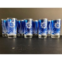 Vintage Retro Atomic Pinwheel Stil Glaswaren Dominion Glass Company Set Gläser 1970Er Jahre von brocantechezaicha