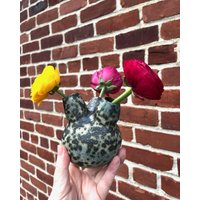 Handgemachte Keramikskulptur Mit Mehreren Stielen, 10 cm Hoch, Auf Der Töpferscheibe Gedreht Und Verändert, Ikebana, Tulipiere von brooklynglobal