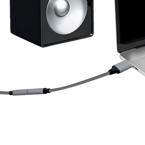 Adapter von USB auf Klinke - Audioadapter von USB auf Klinke, Stereo-Soundkarte | Ausgezeichnetes Plug & Play-Kabel, bequemer Stereo-Konverter für Desktop-Verbindung für Lapt von brooksnaji