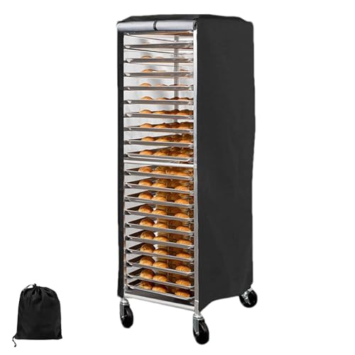 Backblechabdeckung – Backblech-Abdeckung, Brötchen-Pfannen-Schutz mit Belüftungsöffnungen, 2 Reißverschlüsse, 58,9 x 71,9 x 162,8 cm, 420D wasserdicht, silberbeschichtet, staubdicht von brooksnaji