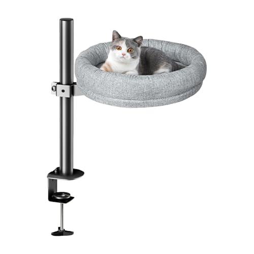 Cat Desk Matte-Desktop-montiertes Kätzchenbett, Leicht Zu Installierende Katzenmöbel | EIN Kompaktes Design, Das Es Bequeme Betten Ermöglicht, Mit Ihren Haustieren Und Raumsparenden Schlafbetten Zeit von brooksnaji