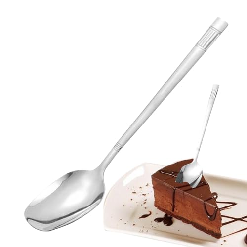 Edelstahl-Löffel | Joghurtlöffel aus Edelstahl – Küchenzubehör, hitzebeständiges Cappuccino-Rührwerkzeug für Zuhause, Cafés, Restaurants, Dessertläden von brooksnaji