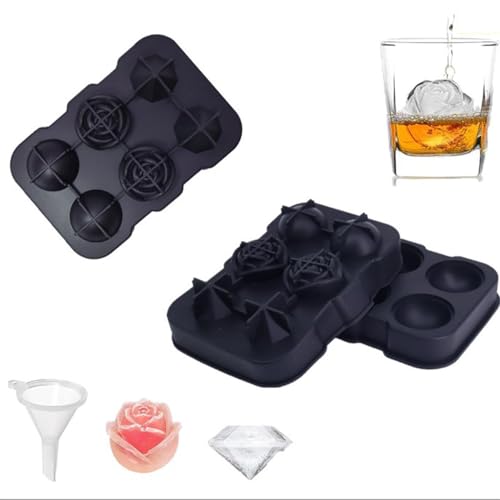 Eiskugelformen, Eiskugelform aus Silikon | Whisky-Kugelform in Rosenform - 6 Löcher Gefrierform Creme-Form Einfache Verdünnung für die von brooksnaji