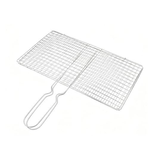 Fish Grillkorb - Edelstahl Grillzange Für Steak - BBQ Grillzubehör Für Outdoor Kochen Camping Angeln Küche - Outdoor Küche Angeln Grillen BBQ von brooksnaji