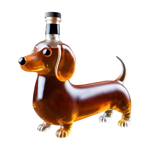 Hundeflasche - Whiskyflasche in Hundeform | Whisky-Spender Dackel, ausgefallener Schnapsbehälter für Papa, von brooksnaji