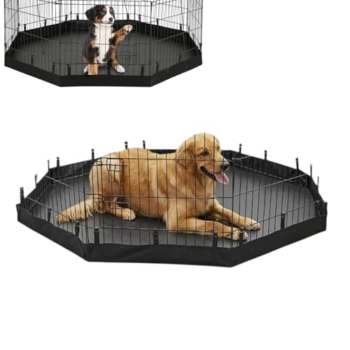 Hundestallmatte - Haustierkäfigmatte, Haustier -Trainingsblock | Lecksehelte Oxford-Stoffmatte Mit Leicht Zu Blockierter Oberfläche, Zaunbasismatte Für Katzen, Hunde, Indoor-Spielstall, Sofa, Bett, Ki von brooksnaji