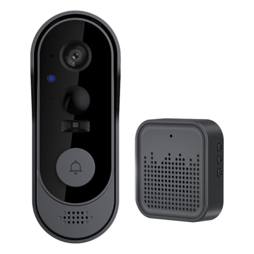 Kabellose Türklingel mit Videokamera, kabellose Video-Türsprechanlage mit Bewegungserkennung, Zwei-Wege-Audio, Sicherheit zu Hause, Innen, Außen, Nacht, Wohnung, Geschäft von brooksnaji