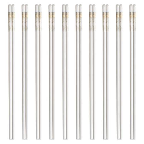 Keramik-Essstäbchen, Küchengeschirr, Essstäbchen, Küchenutensilien, 10 Paar, chinesisches Anti-Rutsch-Küchenzubehör für Essen, Küche, Reisen, Restaurant, Kochen, Zuhause, Kinderessen von brooksnaji