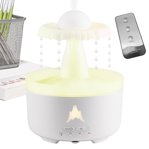 Kleine Luftbefeuchter für Schlafzimmer, Luftbefeuchter für zu Hause, Raindrop Luftbefeuchter mit Fernbedienung, Aromatherapie-Maschine, tragbarer elektrischer Diffusor für das Tischregal Kleine Luftbefeuchter für Schlafzimmer, Luftbefeuchter für zu Hause, Raindrop Luftbefeuchter mit Fernbedienung, Aromatherapie-Maschine, tragbarer elektrischer Diffusor für das Tischregal von brooksnaji