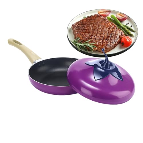 Kochtopf mit Deckel, Sauce mit Deckel | Bodenlagerung in Form von Früchten, vielseitig einsetzbarer dicker Boden, antihaftbeschichteter Herd zum Kochen von brooksnaji