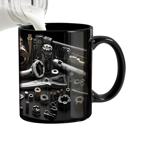Mechanische Kaffeetasse, mechanischer Werkzeug-Diätbecher, Cerramic Men's Toolbox Coffee Tup, 325 ml Wasserbecher für Wohnheim, Zuhause, Arbeitsbereich von brooksnaji
