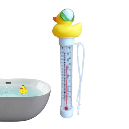 Pool -Thermometer Schweben - Digitales Wasserthermometer, Easy Read Display | Niedliches Ententhermometer Mit Genauem Sensor Für Pools, Whirlpools, Eisbäder, Whirlpools, Langlebiges Schwimmendes von brooksnaji