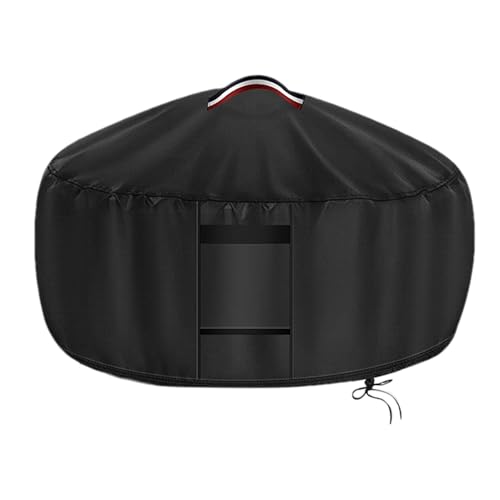 Runde Feuerstelle Abdeckung - Außenterrassenhaus, Regensicherer Herd Guard | Hochleistungs--Feuerstelle Abdeckung Mit Fade-resistenten Oxford-Material, Atmungsaktivem Winddichtem Schutz Zum Gril von brooksnaji