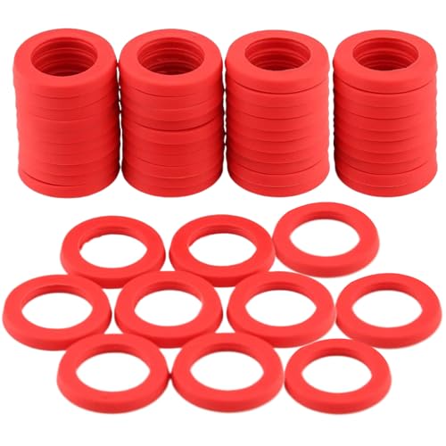 Schlauch, Dichtung, Waschmaschine - 50pcs Silikongartenschlauch Unterlegscheibe Reparaturdicht | Leckprävention Sprinkler Wasserhahn Waschbecken Duschkopfgeräte Wasser Badezimmer Druck Kompatibel von brooksnaji