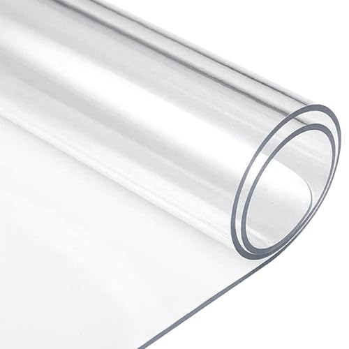 Transparenter Schreibtischschutz – wasserdichter Tischschutz, nicht-skidisches PVC-Pflaster | Überlaufsichere und geschnittene Tischmatte, Schreibtischunterlage für Büroschreibtische, Tisch von brooksnaji