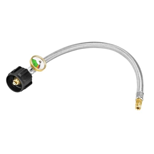 Wohnmobil-Gasregler-Schlauch, Drucküberwachungsanzeige, Wohnmobil-Gasschlauch, 38,1 cm, Kochgeschirr-Zubehör mit Echtzeit-Anzeige, für Wohnmobilbesitzer, Wochenendausflüge, Reisende von brooksnaji