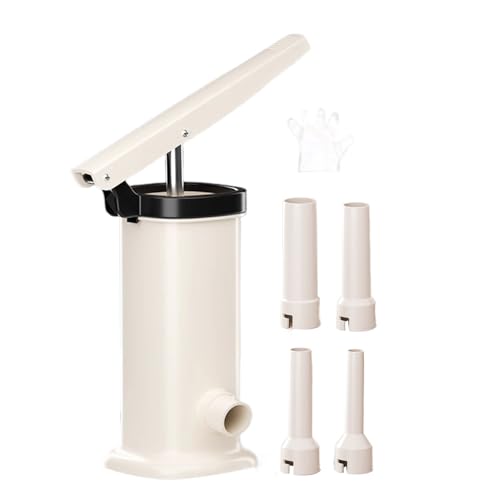 Wurst -Stuffer -Maschine - Manueller Wursthersteller, Hochleistungswurst -Füllwerkzeug | Edelstahl -Fleisch -Stuffers Mit Mehreren Düsen, Große Handgemachte Hausgemachte Würste Füllstoff Für Die Heimk von brooksnaji