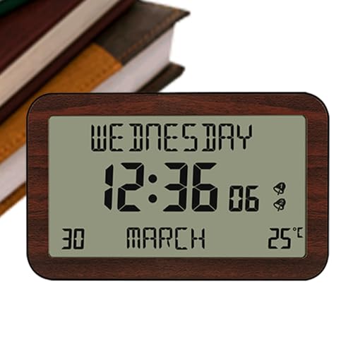 brooksnaji Digitaler Wecker | Schreibtischwecker Mit LCD-Display - Multifunktionsgerät Mit Erinnerungsfunktion Für Büro Zuhause Reise Und Schreibtisch brooksnaji Digitaler Wecker | Schreibtischwecker Mit LCD-Display - Multifunktionsgerät Mit Erinnerungsfunktion Für Büro Zuhause Reise Und Schreibtisch von brooksnaji