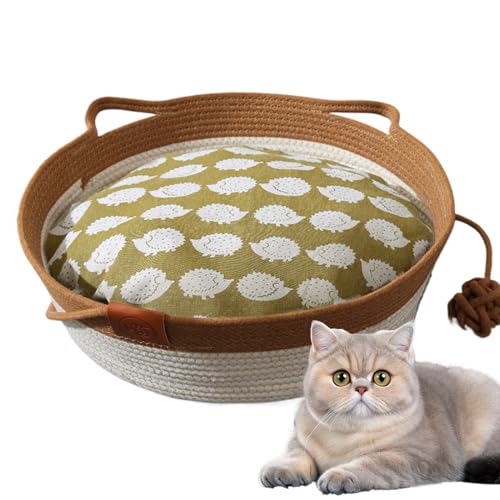 brooksnaji Gewebte Haustiernestmatte - Waschbaumbett Mit Unterstützendem Kissen, Bequeme Schlaffläche Für Hunde Und Katzen | Atmungsaktives Stoff Design Mit Starker Nähte Für Büroflächen Reisespeise brooksnaji Gewebte Haustiernestmatte - Waschbaumbett Mit Unterstützendem Kissen, Bequeme Schlaffläche Für Hunde Und Katzen | Atmungsaktives Stoff Design Mit Starker Nähte Für Büroflächen Reisespeise von brooksnaji