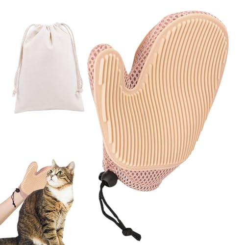 brooksnaji Haarentfernungs Handschuhe | Sanfte Katzen Handschuhe | Sanftes Fellpflege Mit Massagefunktion Für Kätzchen Welpen Kaninchen Hamster von brooksnaji