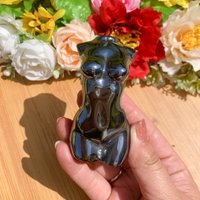 1Pc 3" Terahertz Stone Goddess Model Gemstone Crystal Female Body Home Decor Healing Chakra Energy Mom Birthday Gifts von brosscrystal