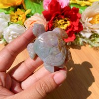 1Pc Natural Handmade Polished Green Moss Agate Crystal Stone Turtle Home Decor Healing Chakra Energy Mom Gifts, Father's Day Gift von brosscrystal