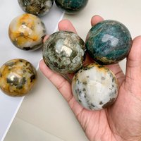 1Pc Natural Pyrite Symbiotic Crystal Sphere - 5.5cm Healing Stone, Unique Home Decor, Special Gift Christmas Gift von brosscrystal