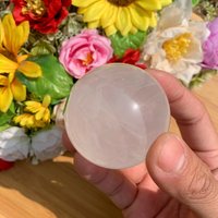 Girasol Moon Quartz Sphere - Clear Polished Crystal Ball With Free Stand, Perfect Housewarming Gift & Healing Decor, 5.4cm Father's Day von brosscrystal