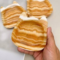 Orange Calcite Cat Bowl - Natural Healing Crystal Pet Dish, Positive Energy Home Decor, Unique Gift For Lovers | Halloween/Christmas Orange Calcite Cat Bowl - Natural Healing Crystal Pet Dish, Positive Energy Home Decor, Unique Gift For Lovers | Halloween/Christmas von brosscrystal